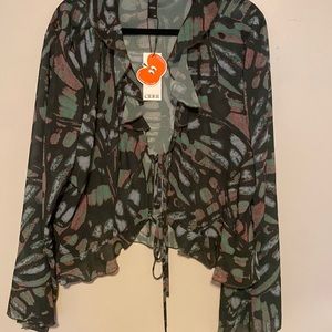 Cider blouse - butterfly pattern